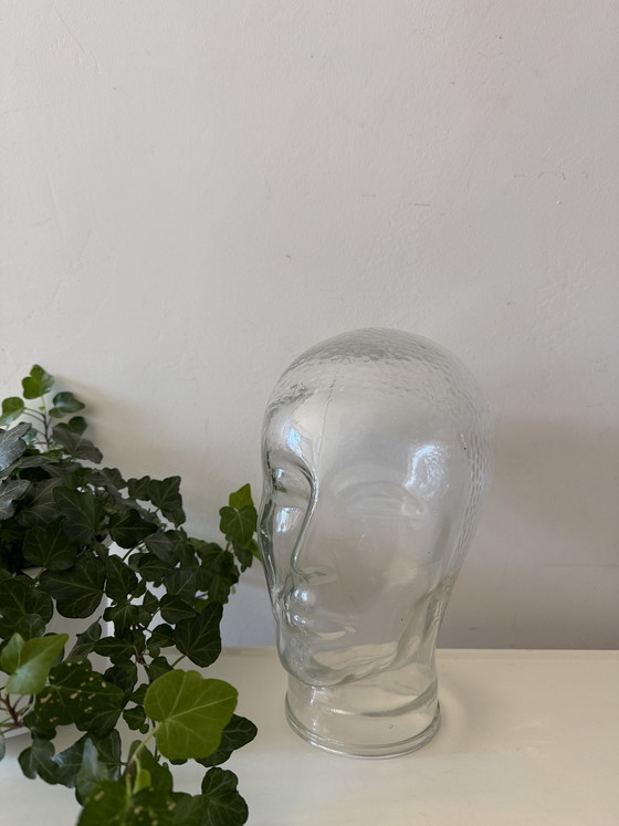 Image 1 of Vintage glazen hoofd