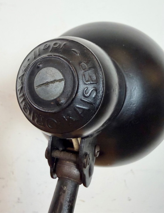 Image 1 of Lampada da tavolo nera vintage di Christian Dell per Kaiser Idell, anni '30