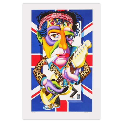 Didier CHAMIZO Keith Richards Litografía firmada 2008