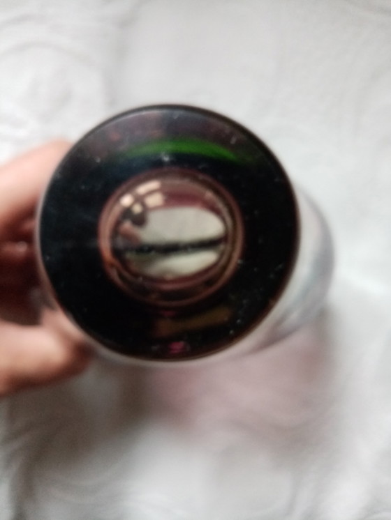 Image 1 of Vase Déco en Verre en Forme de Panier 70s (18cm)