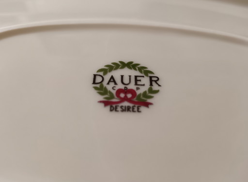 3 assiettes de service de la marque Dauer C P Désirée - années 1940-1950