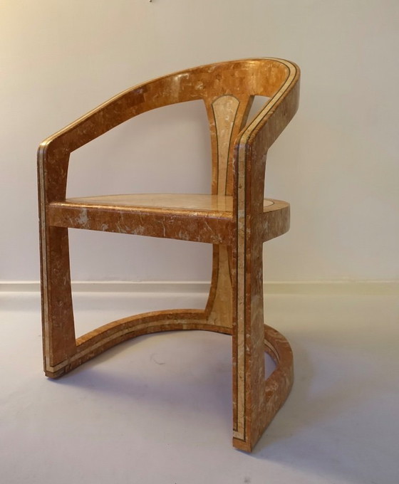 Image 1 of Conjunto de dos sillas Triancolori estilo Maitland Smith, década de 1970