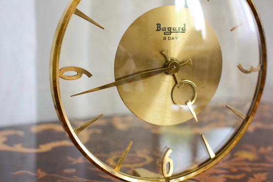 Vintage Bayard Art Deco Schouwklok, 8-daags Glas en Messing, Frankrijk – Klokken, Brass (photo 10 of 10)