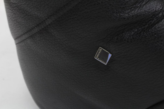 Image 1 of Divano vintage Togo Ligne Roset a 3 posti in pelle nera Michel Ducaroy anni '90