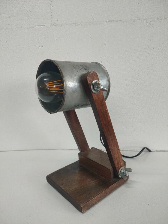 Image 1 of Retro tafellamp nachtkastlampje bliklamp