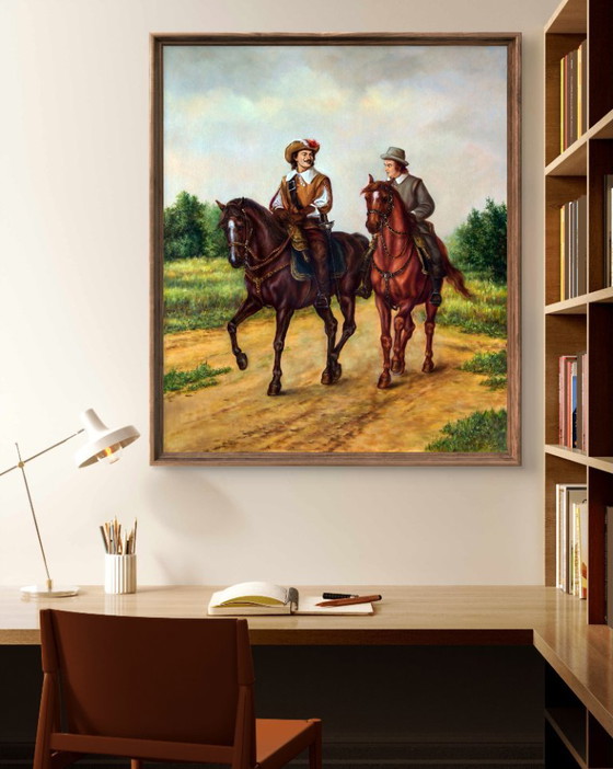 Original Oil Painting Provincial Air - Based on A. Dumas's "The Three Musketeers" – Paintings & Drawings (photo 2 of 7)