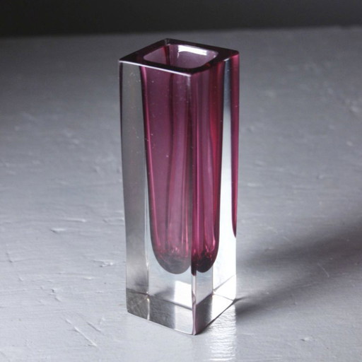 Vase Vintage Verre Technique Sommerso Murano 1970s Flavio Poli – vazen, Glass, Murano Glass