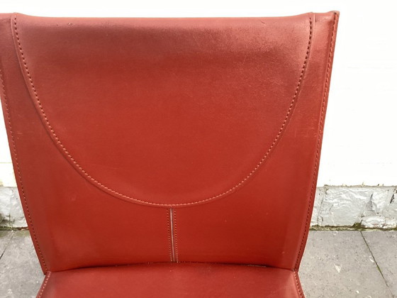 Image 1 of 4 sedie in pelle arper texa Querido10 Bordeaux