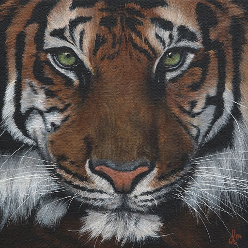 Handmade acrylic painting tiger "eye of the tiger"