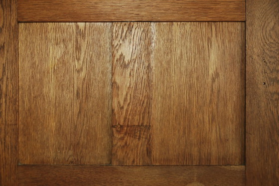 Image 1 of Mobiletto portadocumenti vintage industriale in rovere inglese con cassetti, anni '20