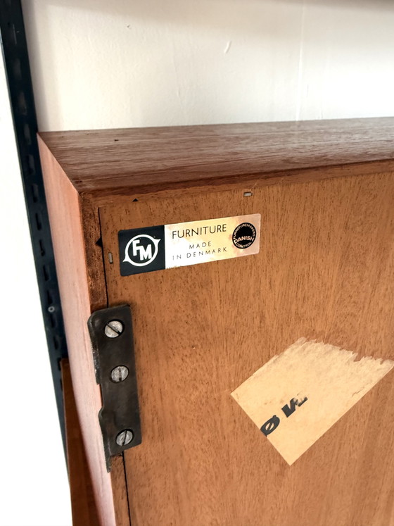 Vintage Modulair Teakhouten Wandsysteem, Kai Kristiansen ‘60 – Wandkast, Wood, Metal (photo 15 of 15)