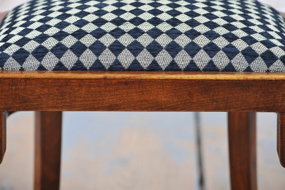 Set van vier gerestaureerde art-deco stoelen, beuken-, sparren- en walnootfineer, Tsjechisch, jaren 1920 (photo 10 of 16)