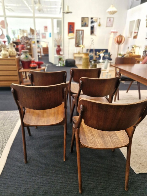 Image 1 of Set of 6 Vintage Danish Chairs – Arne Hovmand-Olsen