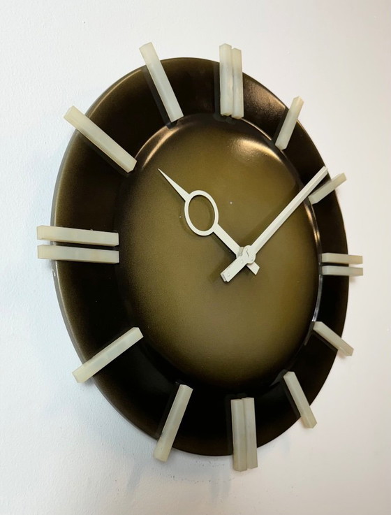 Image 1 of Industrial Office Wall Clock from Pragotron, 1970s