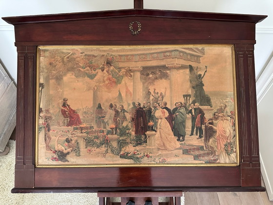 Dipinto Biedermeier con cornice originale – Mato Bukovac, Arte, Metallo, Legno (photo 8 of 15)