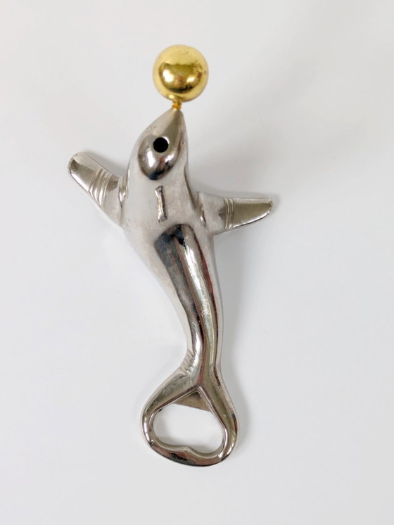 Image 1 of Apribottiglie e accendino Sea Lion, acciaio inossidabile e ottone, Germania Ovest 1960