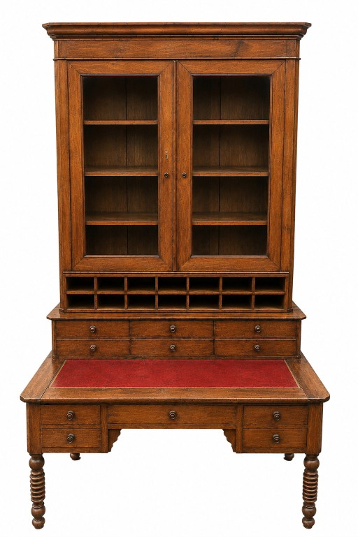 Escritorio grande, biblioteca, vitrina, secreter con cajones, francés del siglo XIX – boekenkasten, Wood