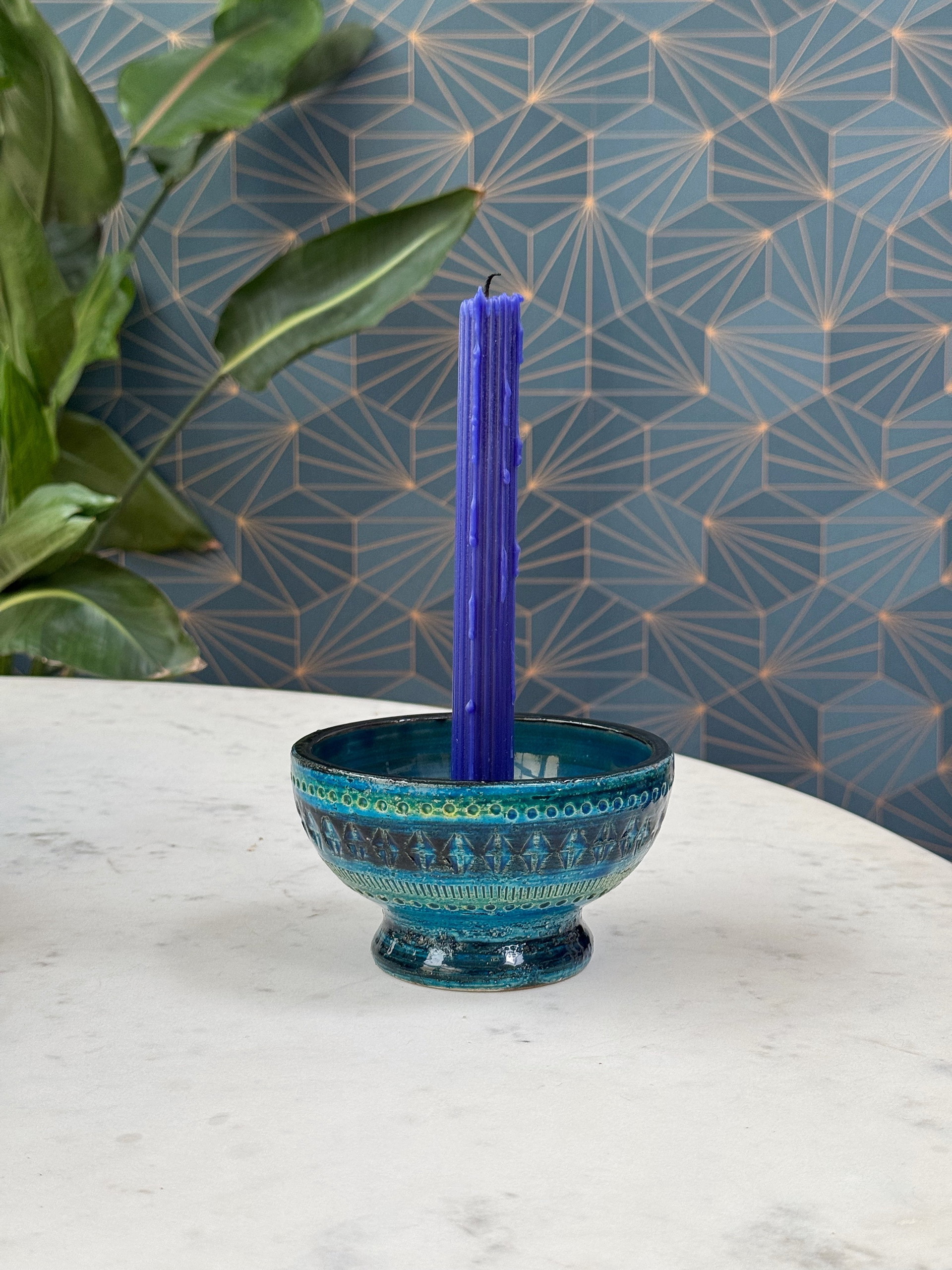Candlestick Rimini Blue 735 - Ceramic - Bitossi - Aldo Londi | €72
