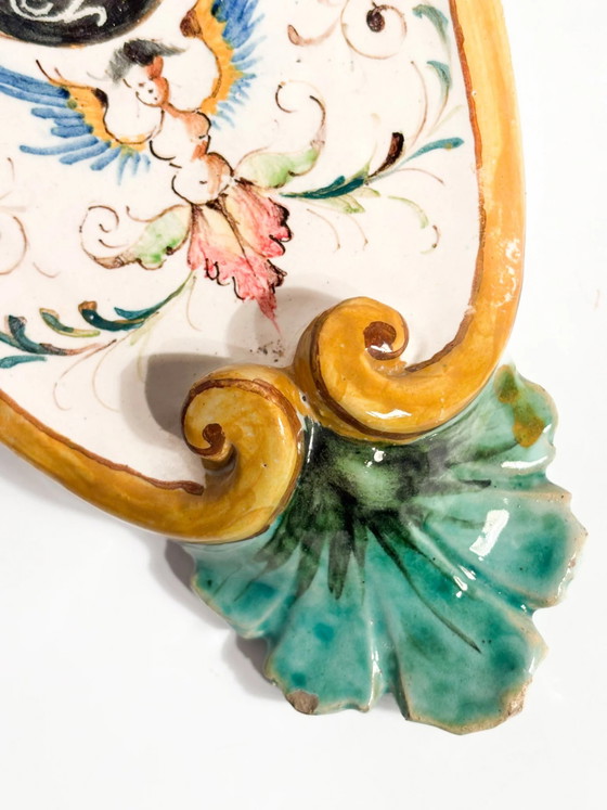 Handbemaltes Keramikregal aus Faenza, Anfang des 20. Jahrhunderts – Dekorative Objekte, Ceramic (photo 9 of 15)