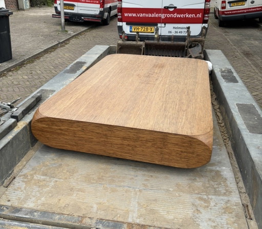 Grote design salontafel van eikenhout – 180 x 120 x 25 cm