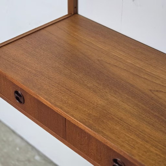 Vintage 60s Danish teak modular shelving unit Mid Century, Wood, Brown, Mid Century Modern (photo 11 of 22)