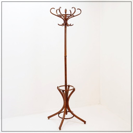 Vintage bentwood parrot coat rack - Thonet style