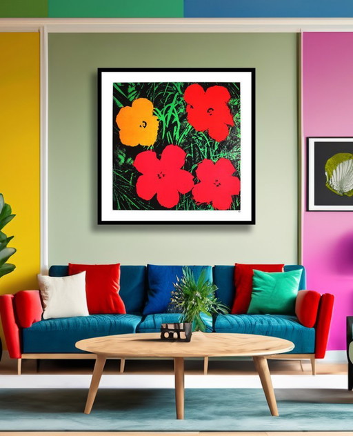 Warhol, Andy - Flowers - dall'originale del 1964 - stampa artistica 90x90 cm