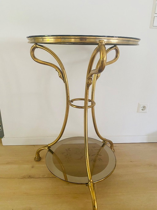 Italian Regency side table in brass
