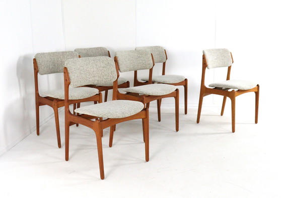 Image 1 of 6x Erik Buch per O.D. sedie mobler vintage ridipinto