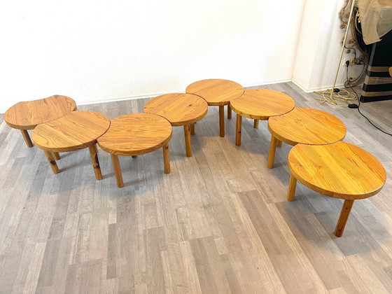 2x Zweedse bijzettafels, massief grenenhout, design uit de jaren 70 – Wood (photo 11 of 11)