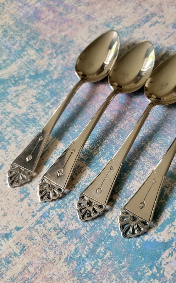 Cuatro cucharillas de plata antiguas, 1899 – Juegos de cubiertos, Silver (photo 3 of 6)