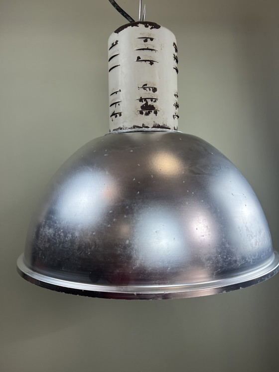 Image 1 of Rare Osram HQL industrial pendant light with large aluminum reflector, 53cm