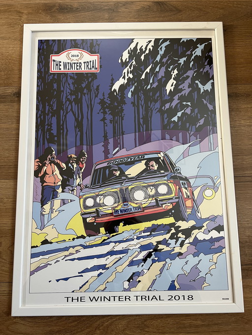 Rally de invierno 2018 edición limitada P. ENGLEBERT cartel BMW 2002 55/250