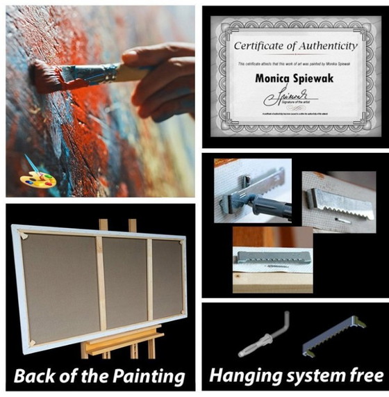 Image 1 of Feather XXL olieverf abstract