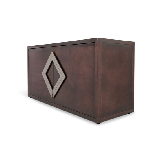 Image 1 of Vintage brass and copper sideboard by Maison Jansen