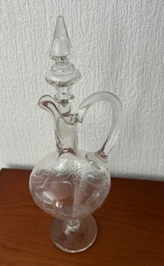 Image 1 of Antieke glazen karaf