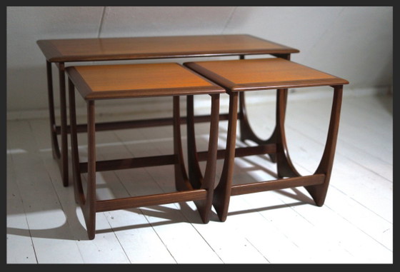Coffee Table / Nesting Tables / G-Plan / Set of 3 / vintage / mid-century / teak, Wood, Brown (photo 7 of 14)