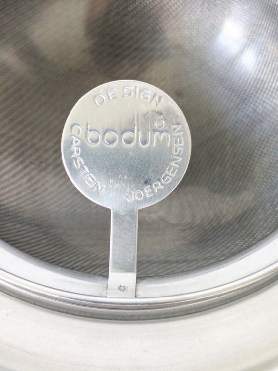 Tetera Bodum "Teaball" de Carsten Jørgensen, acero inoxidable, años 80 Memphis – Accesorios de cocina, Metal (photo 7 of 16)
