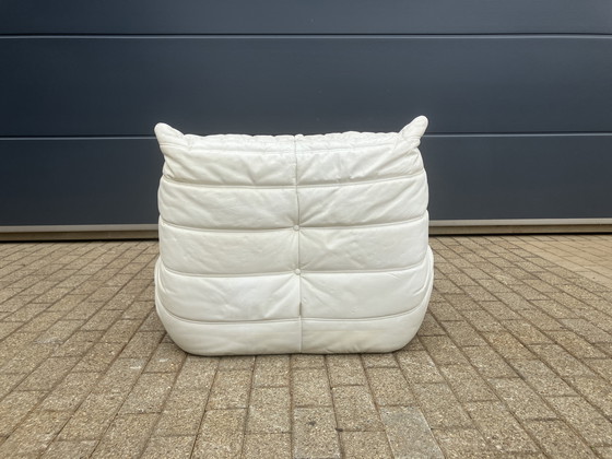 Image 1 of 100% autentico Ligne Roset Togo 1 posto, pelle bianco sporco '87