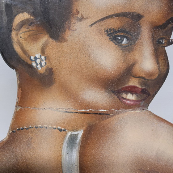 Image 1 of Signe fait à la main grandeur nature Betty Davis / Découpage / Figurine