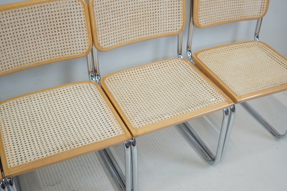 Cesca B32 Stuhl nach Marcel Breuer, Italien – Esszimmerstühle, Rattan, Wood, Vintage (photo 9 of 14)