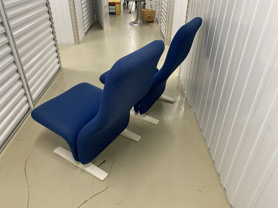 Set di 2 sedie Artifort Concorde originali di Pierre Paulin, Sedie e poltrone, Metallo, Tessile, Blu (foto 3 di 5)