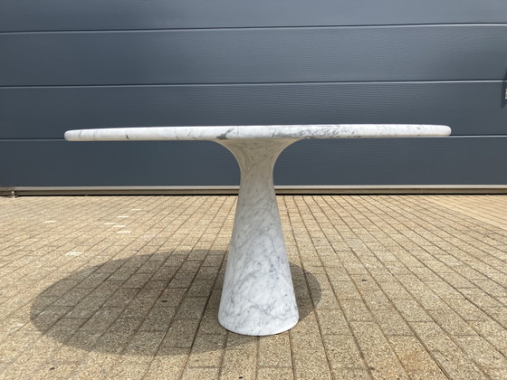Image 1 of Angelo Mangiarotti M1 dining table Carrara marble 130cm As New!!