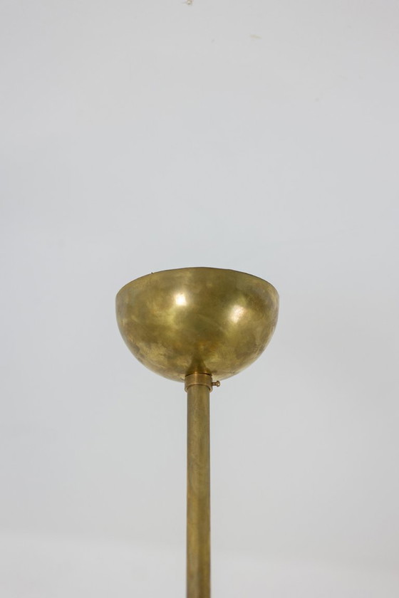 Image 1 of Lustre rayonnant de forme diabolo à 12 lumières. Contemporain.