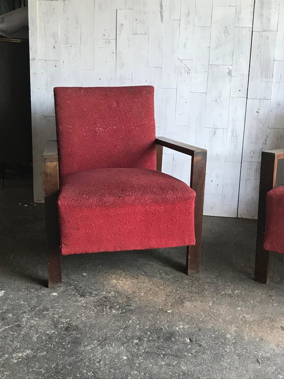 Set di poltrone in stile Art Déco, anni '40 – Sedie e poltrone, Art Deco (photo 3 of 6)