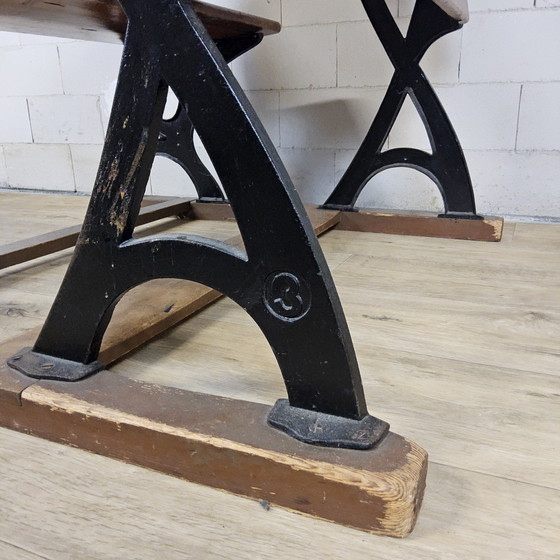 Image 1 of Antico leggio/scrivania (1920) in ghisa De mark Breda (antico banco di scuola)