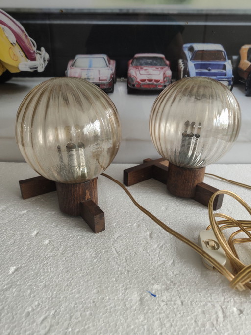2 lampes de table Mid Century