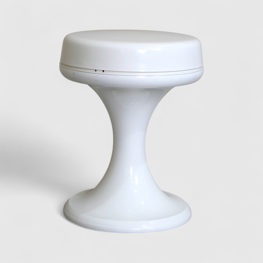 Vintage White Stool, Plant Table 1970s - Emsa