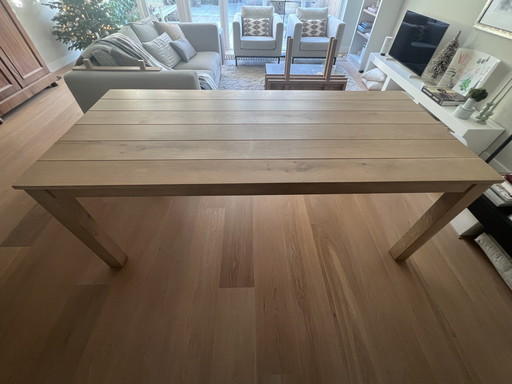 Solid oak dining table