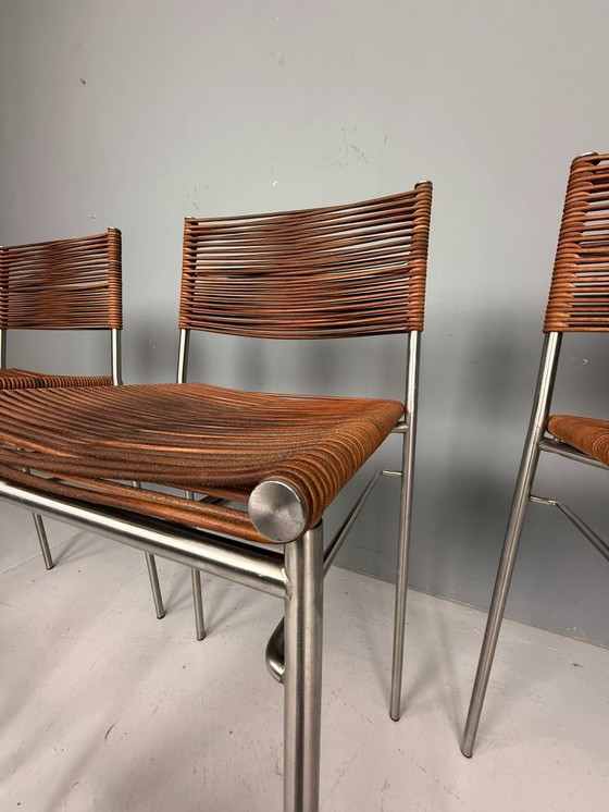 Image 1 of Tito Agnoli – Ensemble de trois tabourets de bar « Miss B », Italie, 1997